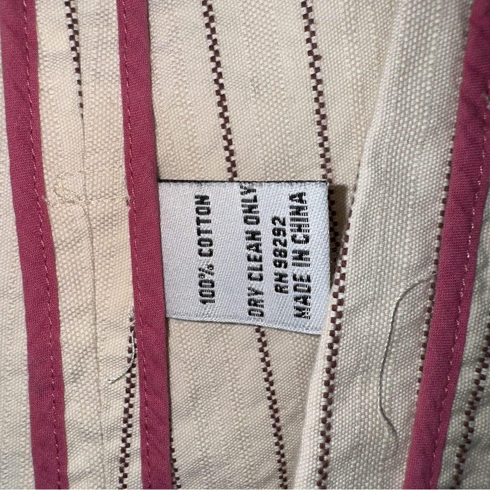 Tibi Women’s Striped Cotton Blazer‎ Jacket Beige Brown Button Front Size 2 - Picture 9 of 12